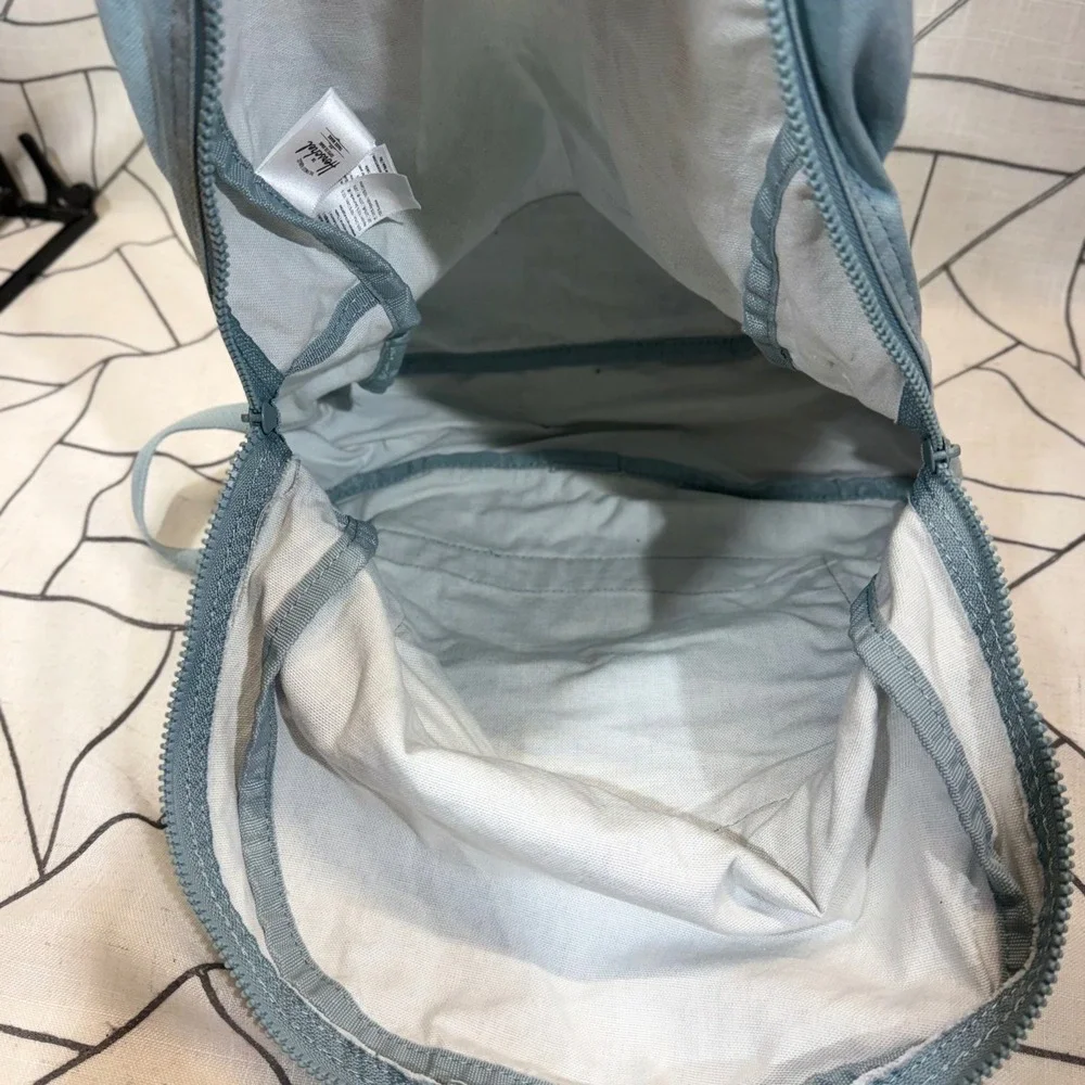Herschel Supply‎ Co Backpack OS Light Blue Cotton Canvas Classic Daypack